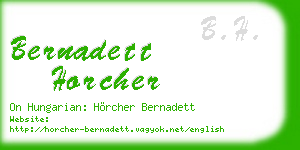 bernadett horcher business card