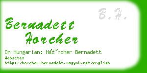 bernadett horcher business card